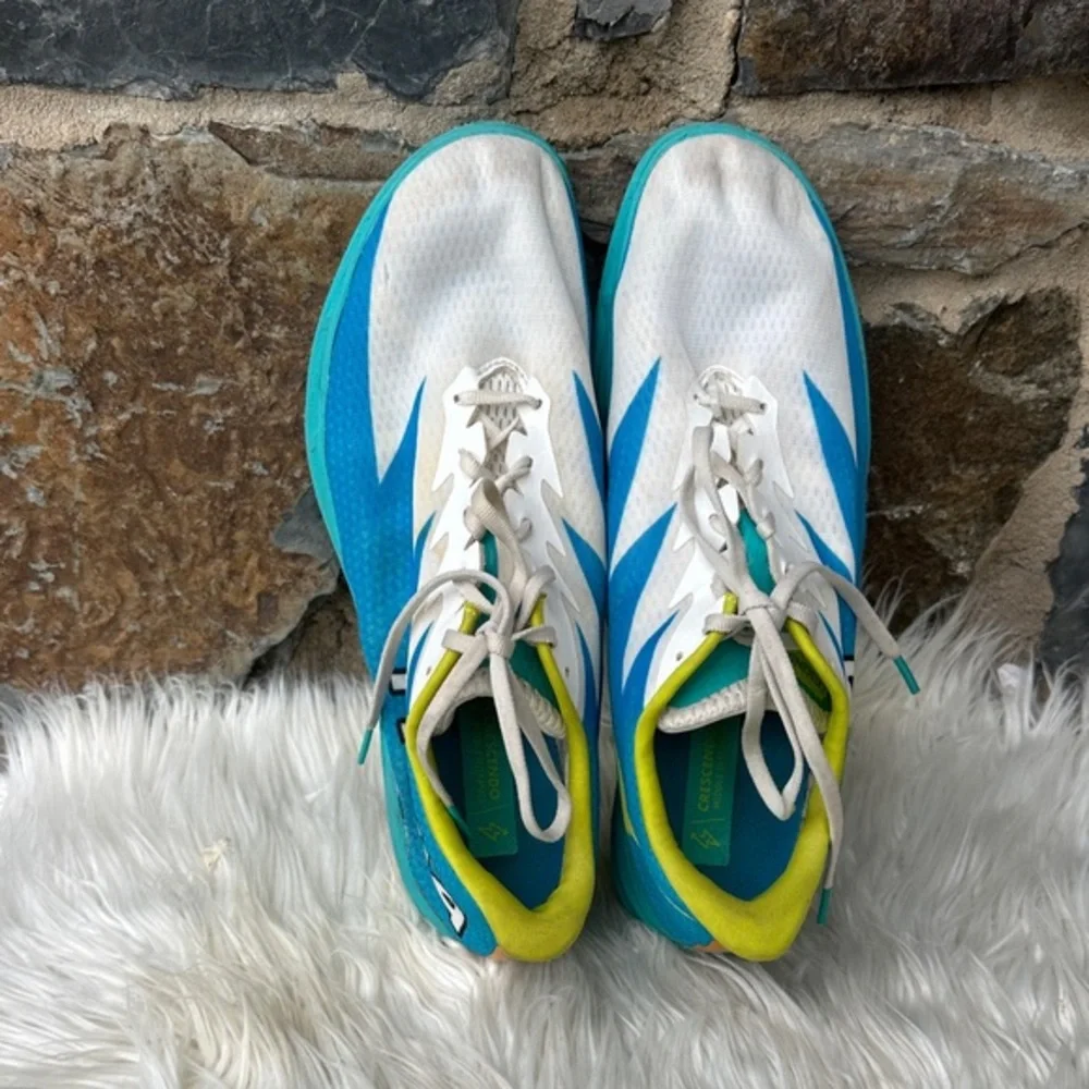 HOKA ONE ONE Crescendo MD Track Spikes Blue White Yellow Men’s 11.5